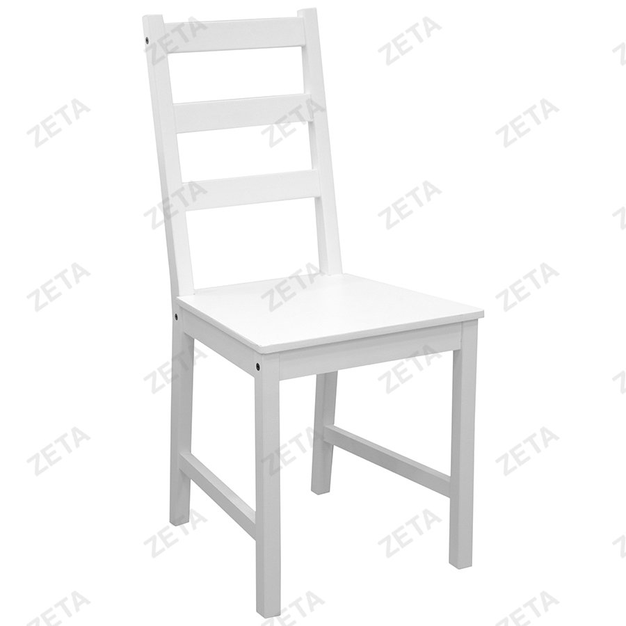 Столовый комплект от производителей IKEA: стол + 4 стула "Ladder Back" (белый) (ВИ) - изображение 4