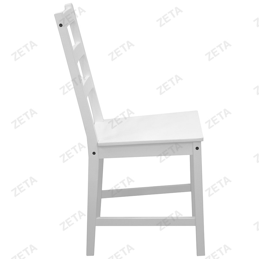 Столовый комплект от производителей IKEA: стол + 4 стула "Ladder Back" (белый) (ВИ) - изображение 6