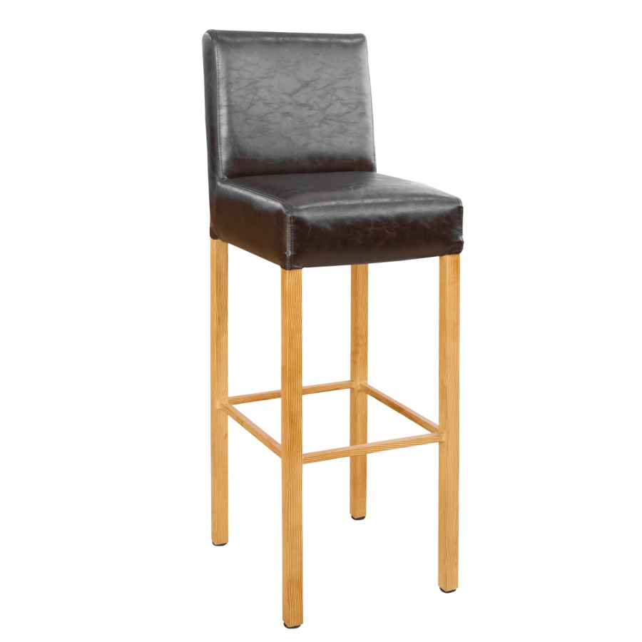 Стул Стэн барный цв.каркас (эф.дер. Орех)