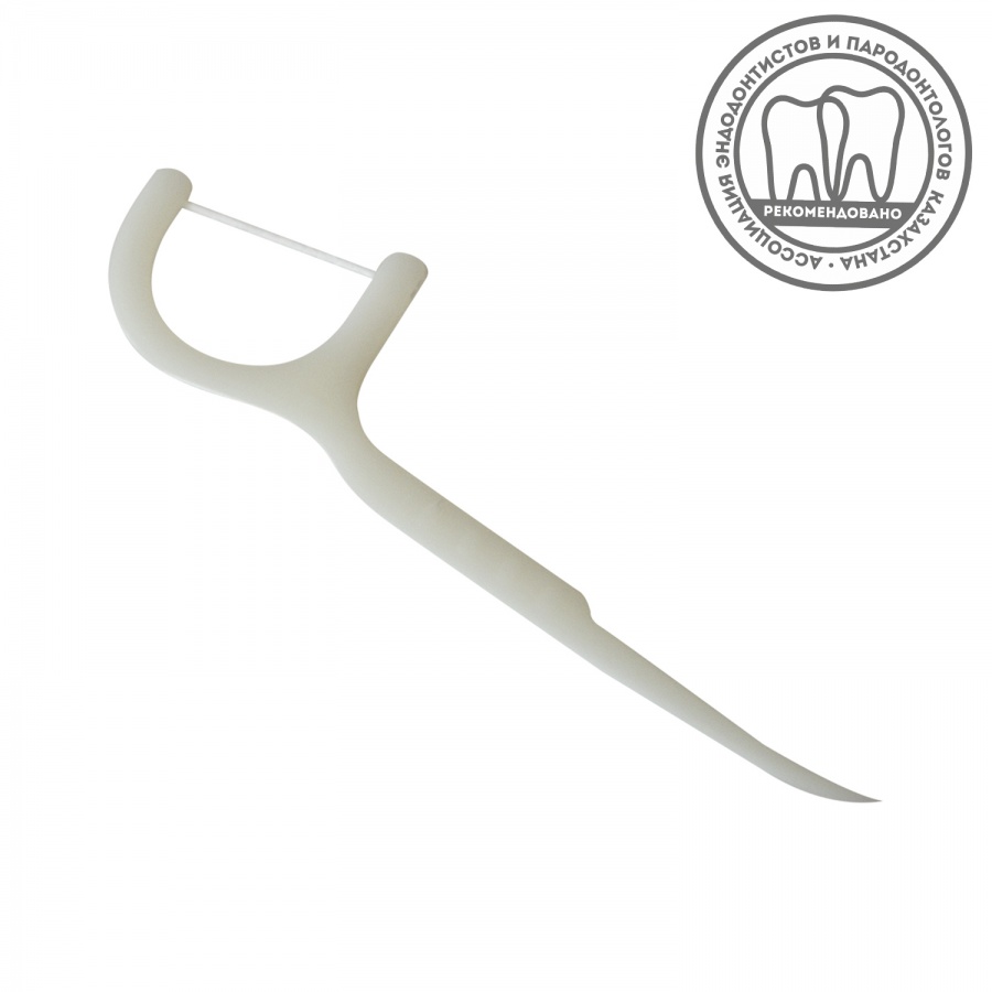 Зубочистка с нитью (50 штук) в коробке