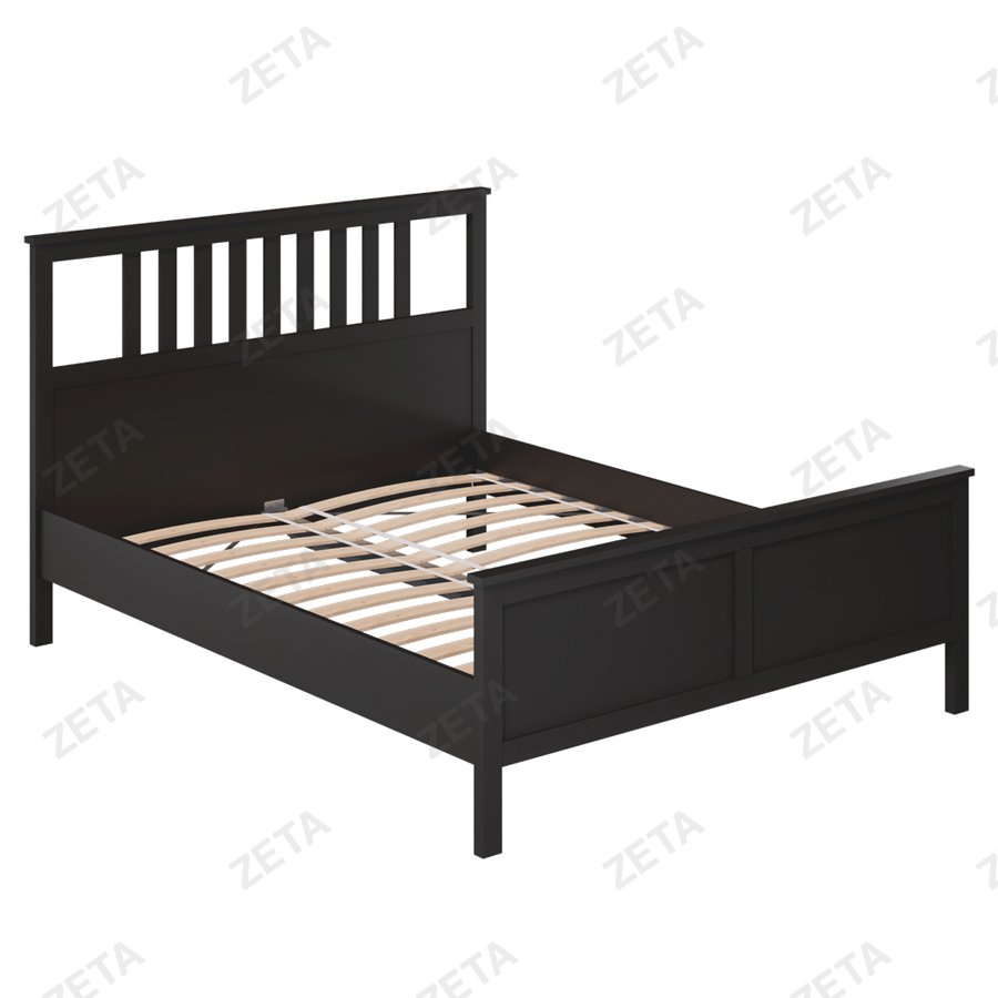 Кровать двойная "Кымор" (1600*2000 мм.) №5031320105 (чёрный) (Лузалес-РФ)
