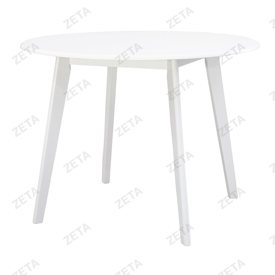 Комплект мебели: стол + 4 стула №RH7226T + №RH371C (белый / серебристый) (Малайзия) - изображение 2