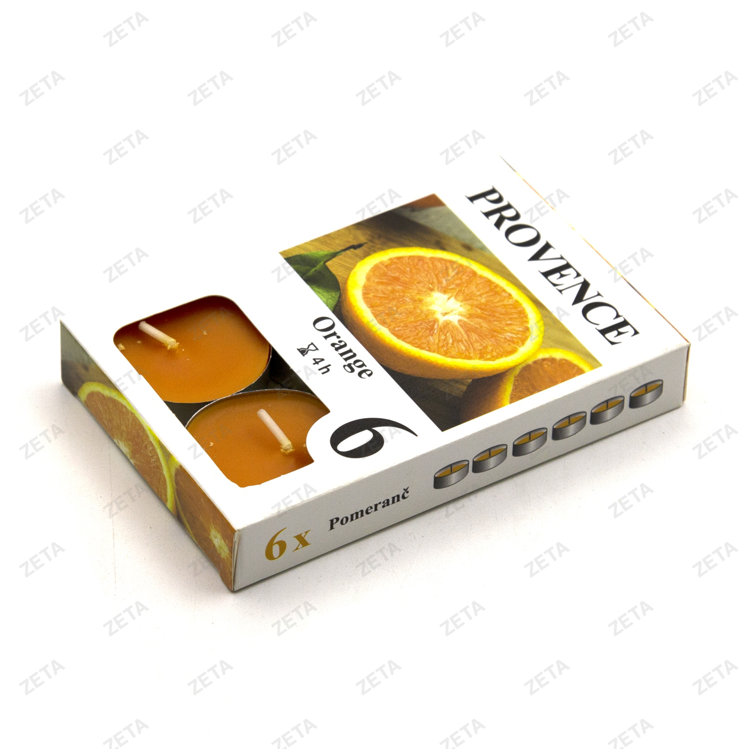 Свечи чайные (набор 6 шт.) Апельсин
