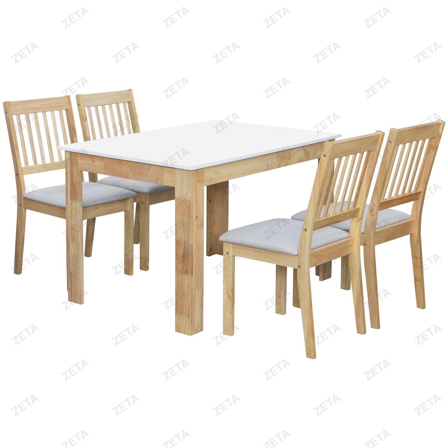 Комплект мебели: стол + 4 стула №RH7333T+RH1014C (светло-бежевый) (Малайзия)