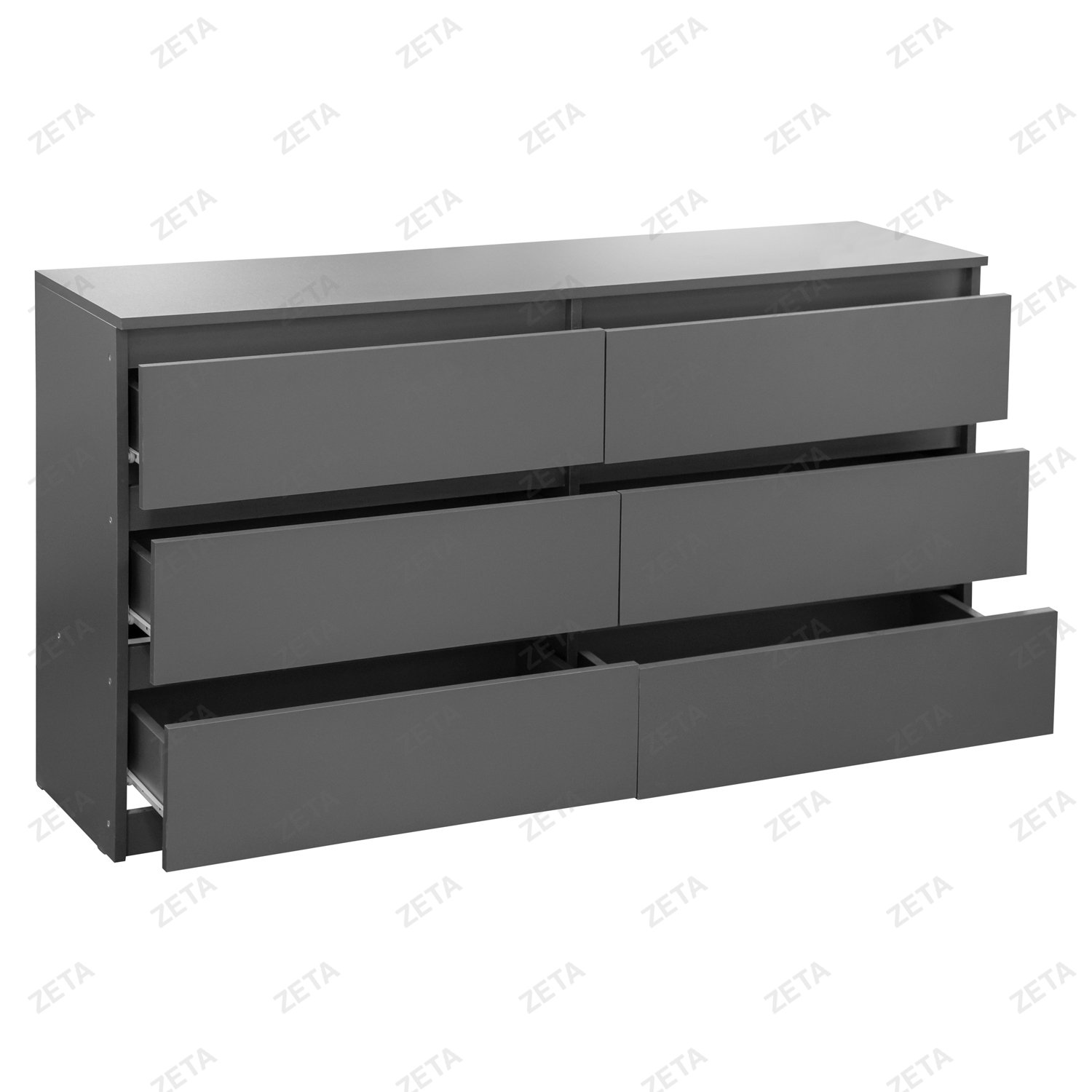 Комод "Денвер" 6 ящиков №00-00112808 (графит серый) (РФ)