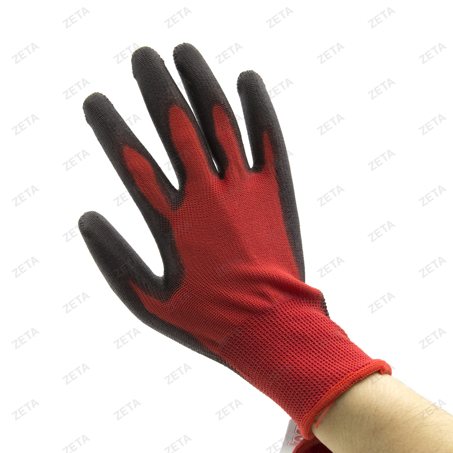 Перчатки хозяйственные полиэстеровые, с защитным покрытием ладони, размер S, 290618S (ЮТС)