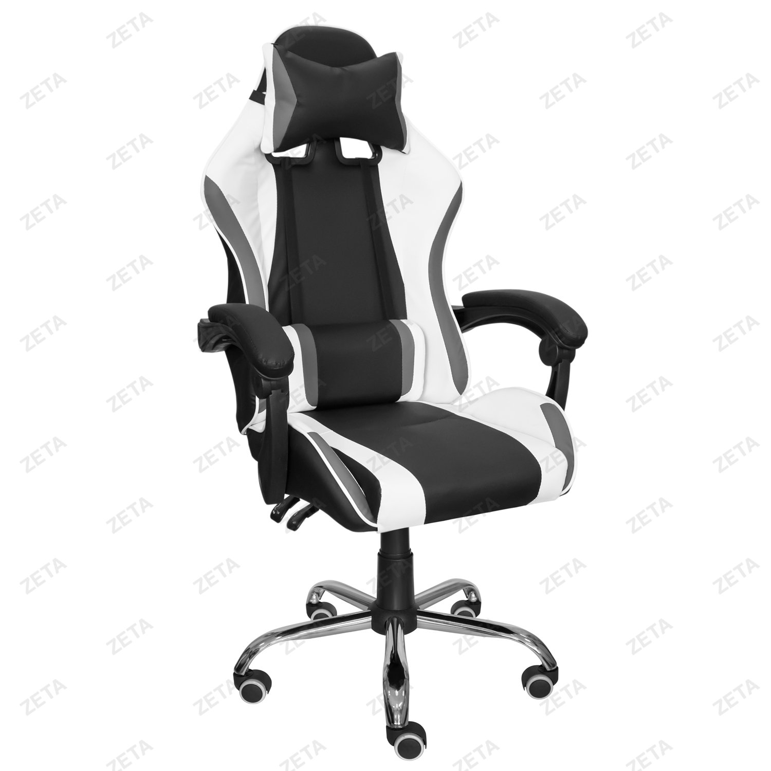 Кресло №GC-5 (чёрно-бело-серое) - изображение 1