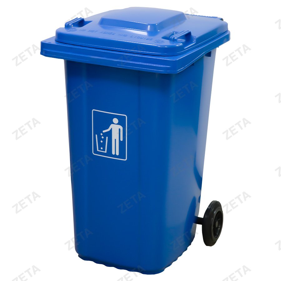 Бак мусорный с крышкой 240 л. на колесах (синий) №LD-240AC (ВИ) - изображение 1