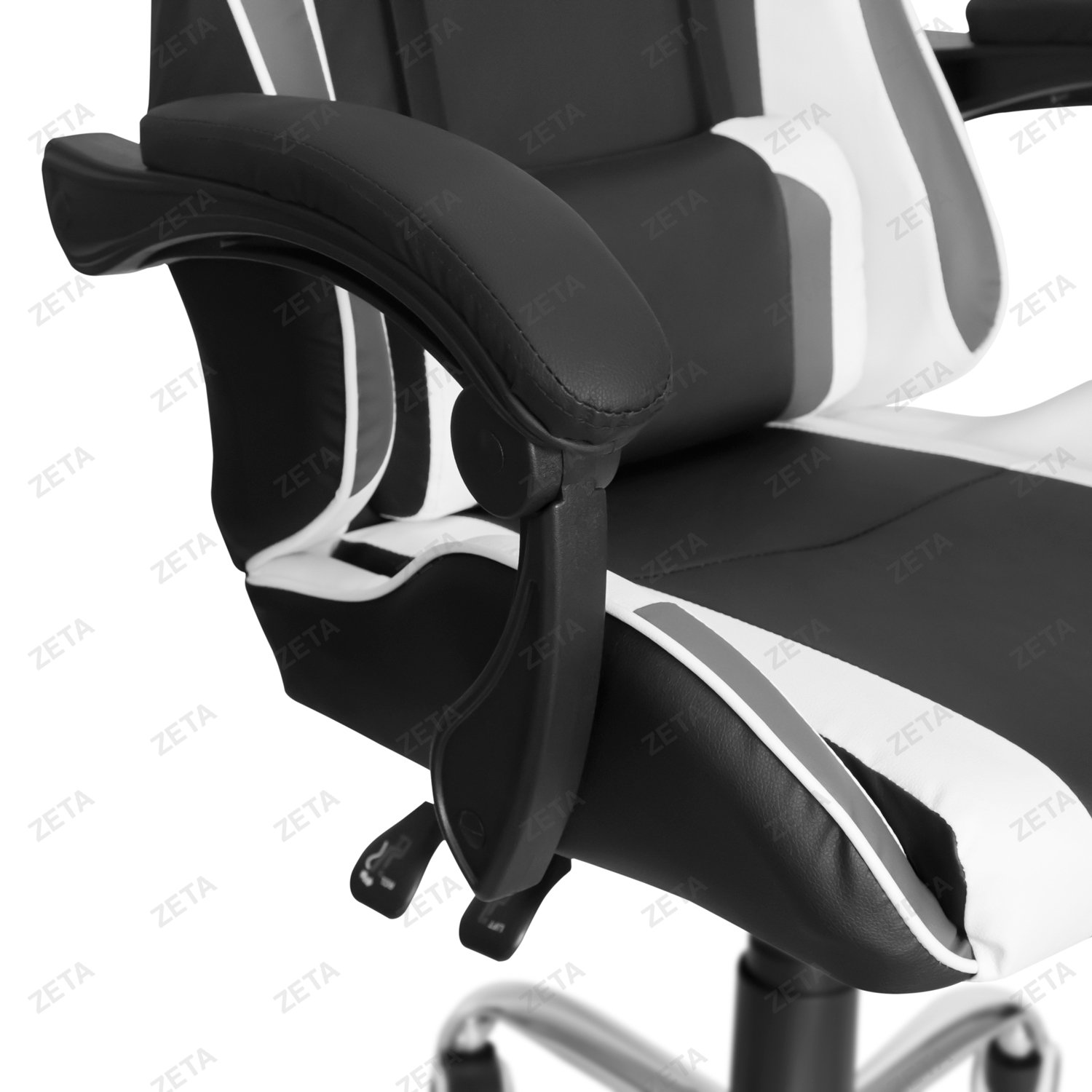 Кресло №GC-5 (чёрно-бело-серое) - изображение 7