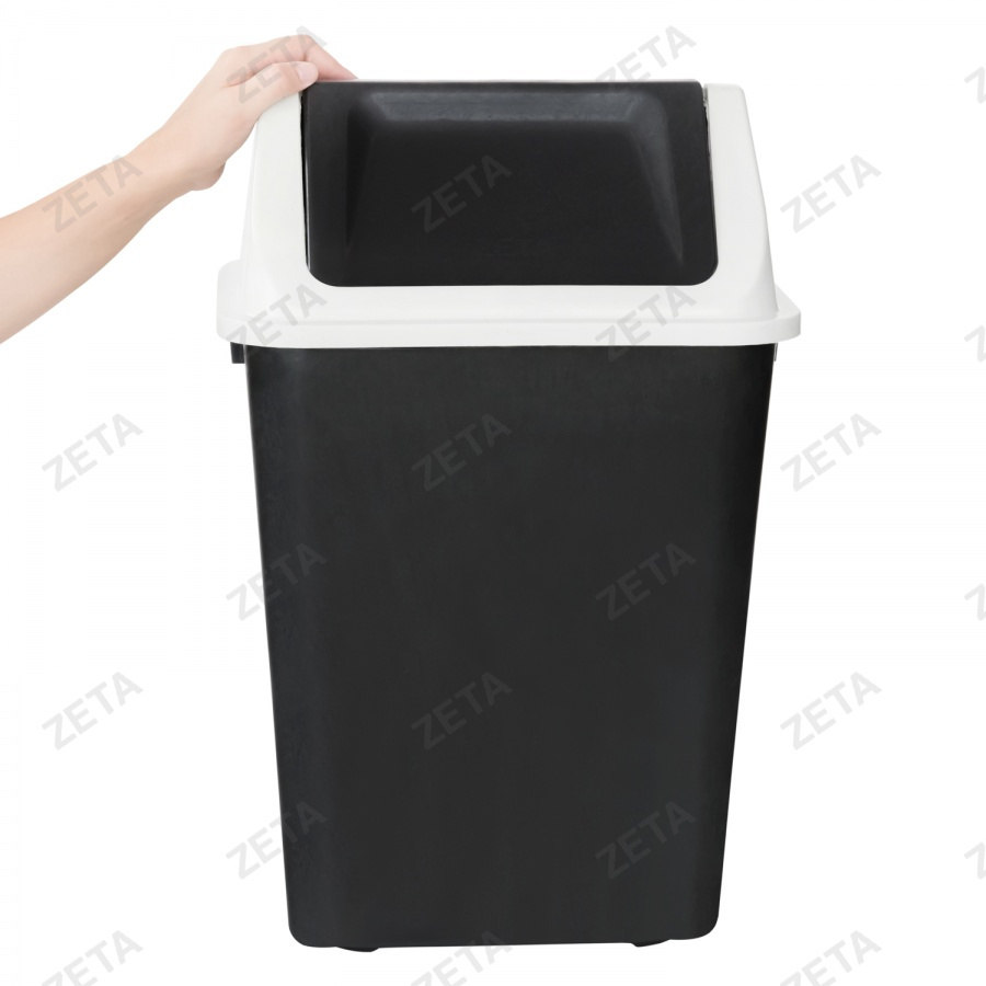 Ведро для мусора с клапаном, чёрное (23 л.) - изображение 2