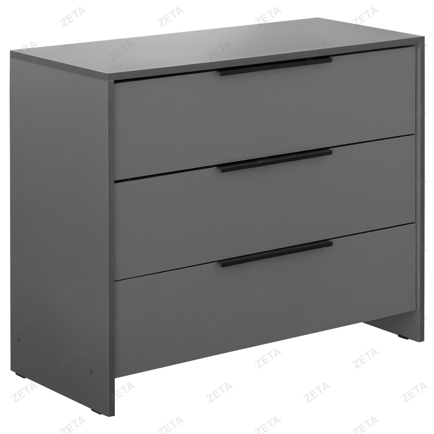 Комод МС "Камелия 1" 3 ящика №00-00114438 (графит серый) (РФ)