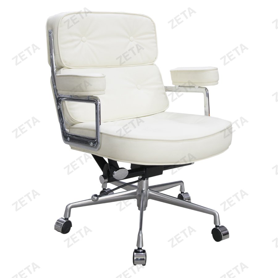 Кресло №656 (каркас и крестовина алюминий) белое (ВИ)