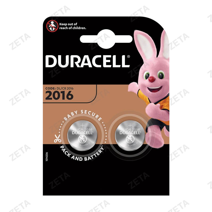 Батарейка "Duracell" 2 шт. №LI 2016