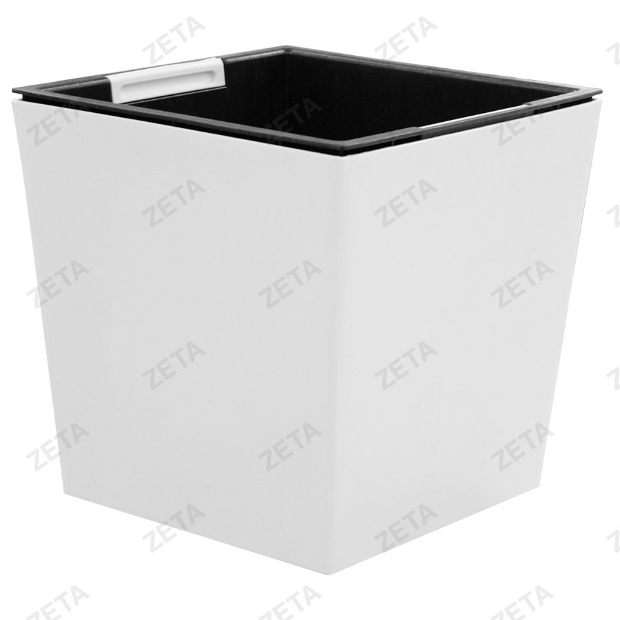 Кашпо для цветов с внутренним горшком (Малый) белый