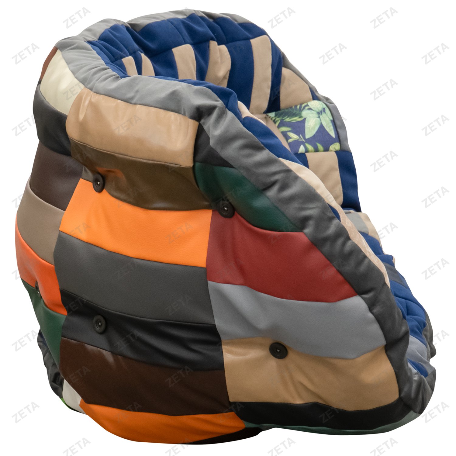 Мягкий элемент со спинкой на липучке (пэчворк)