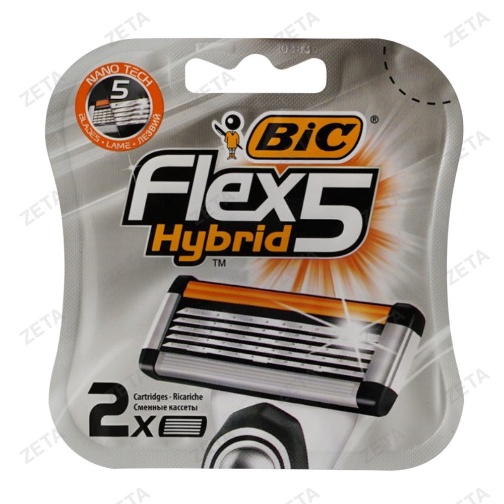 Кассеты сменные для бритья "Bic Flex 5 Hybrid", 2 шт.