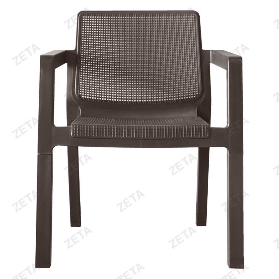 Кресло пластиковое "Palma" №571 (коричневый) (И-HB)