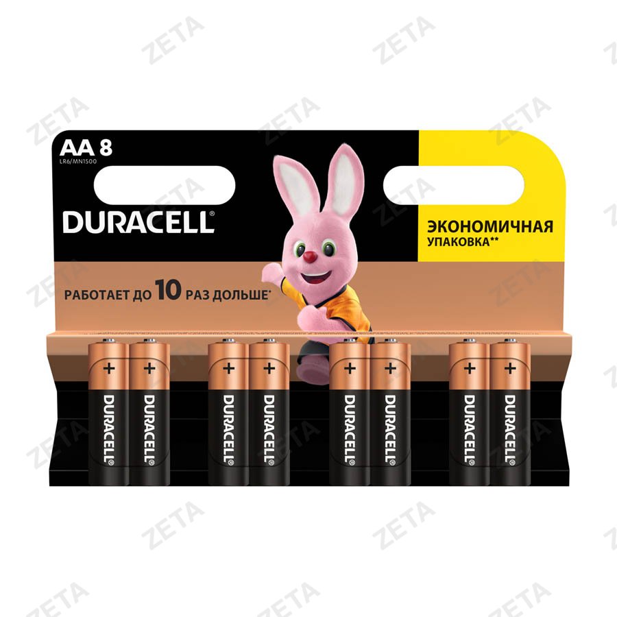 Батарейка "Duracell" 8 шт. №Basic AA mon - изображение 1