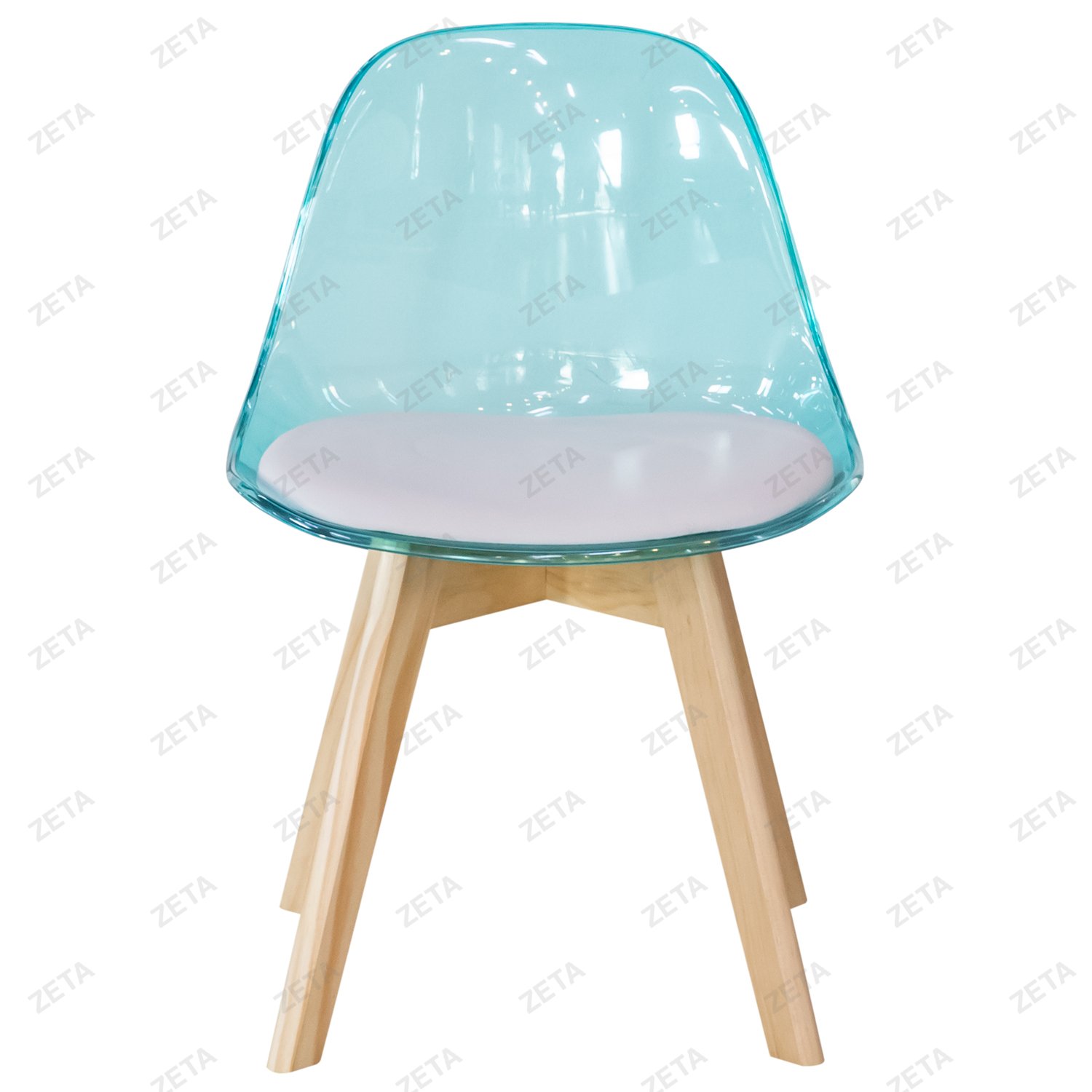 Стул пластиковый детский "S-0253CK" (синий прозрачный) (ВИ)