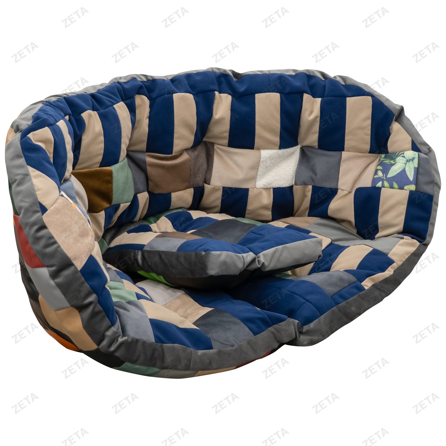 Мягкий элемент со спинкой на липучке (пэчворк)