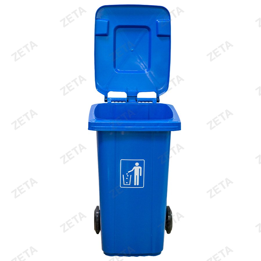 Бак мусорный с крышкой 240 л. на колесах (синий) №LD-240AC (ВИ) - изображение 4