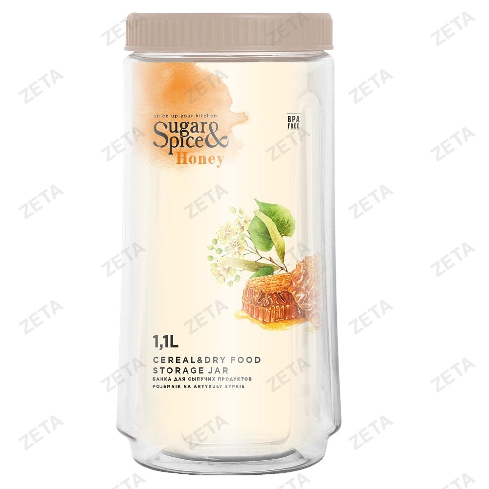 Банка для сыпучих продуктов 1,1 л. Sugar&Spice Honey