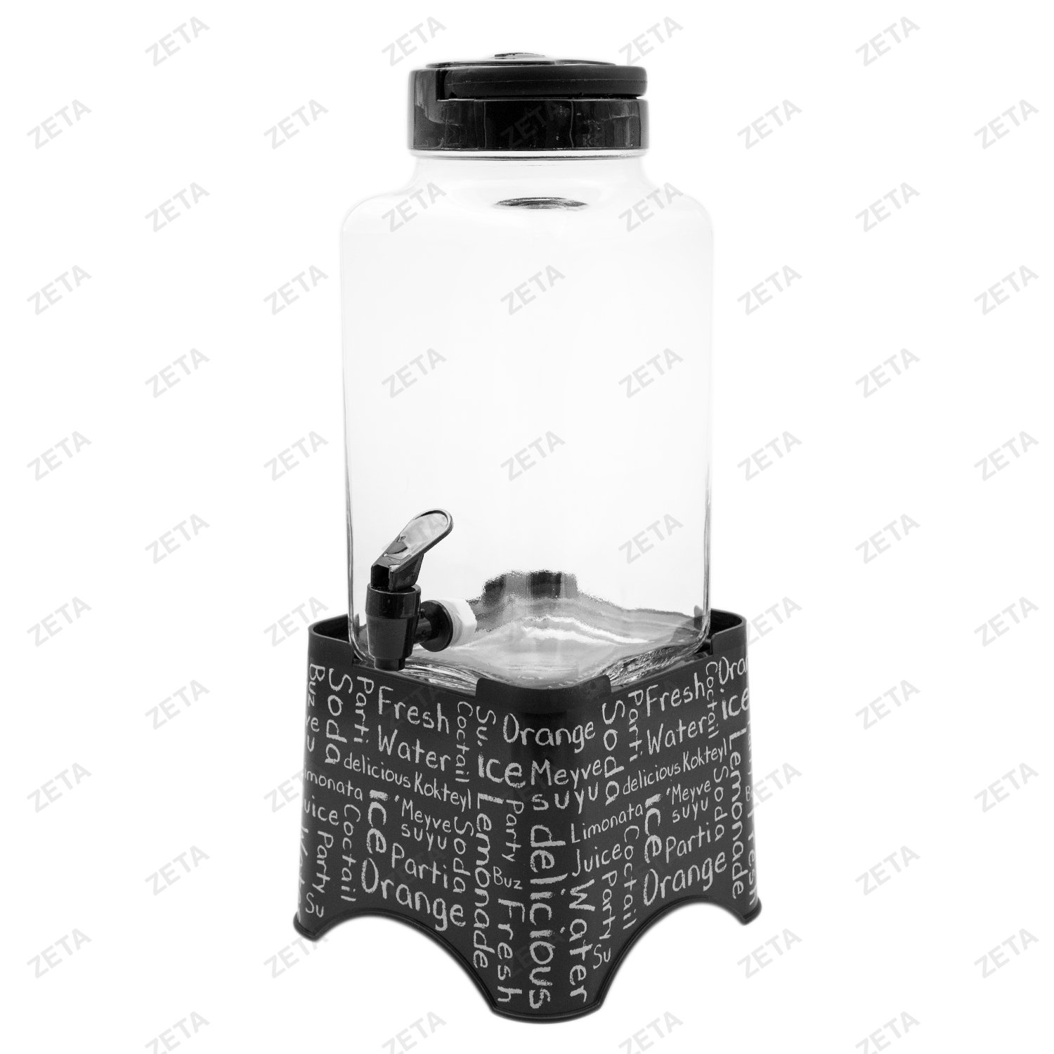 Ёмкость стеклянная для напитков на подставке (лимонадница с краном) 3 л. №137607-001