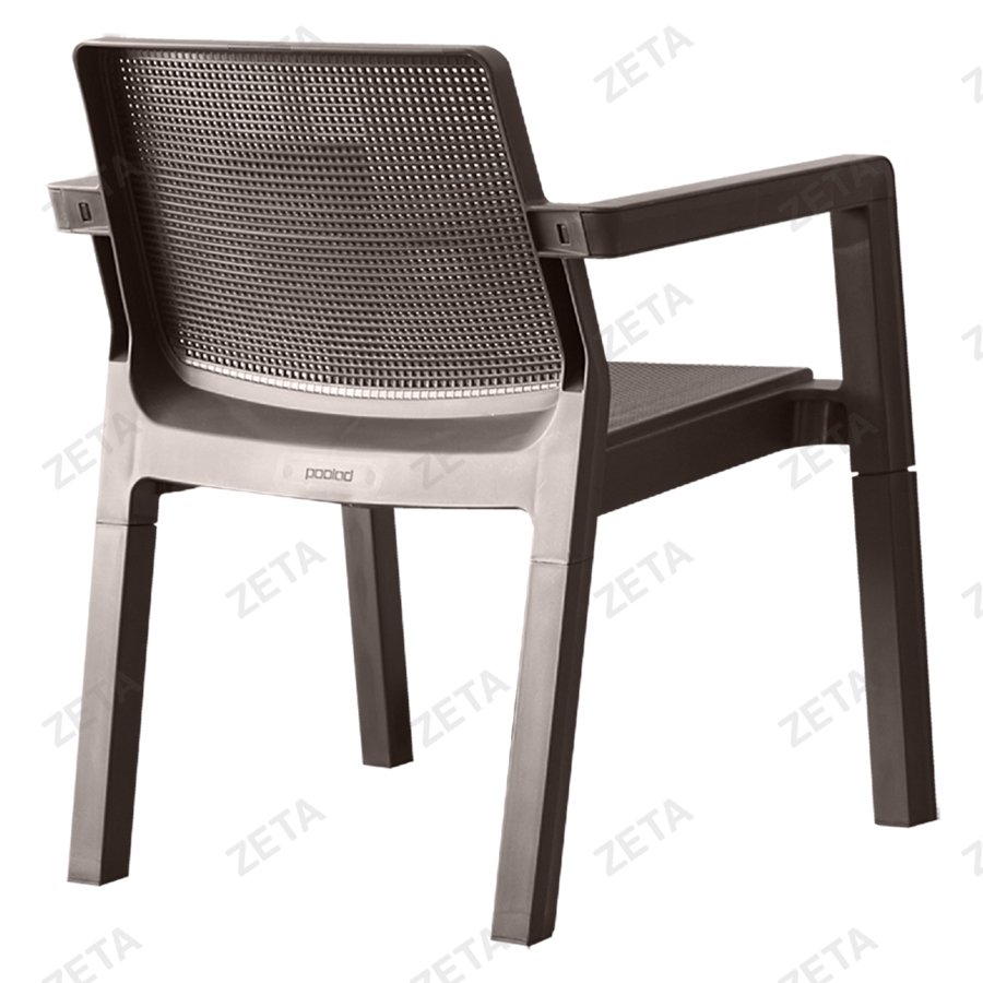 Кресло пластиковое "Palma" №571 (коричневый) (И-HB)