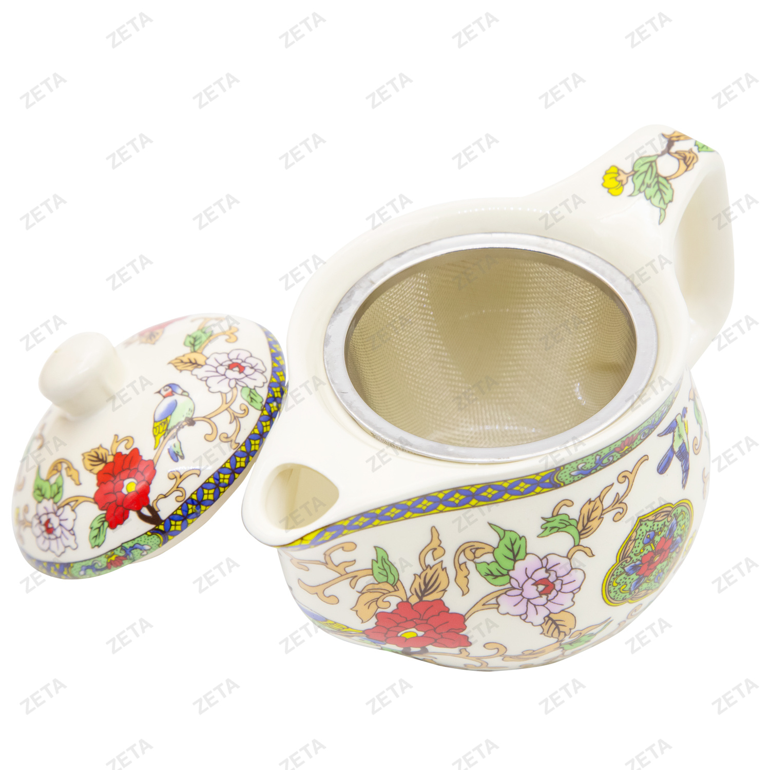 Чайник фарфоровый заварочный с нержавеющим ситечком - изображение 3