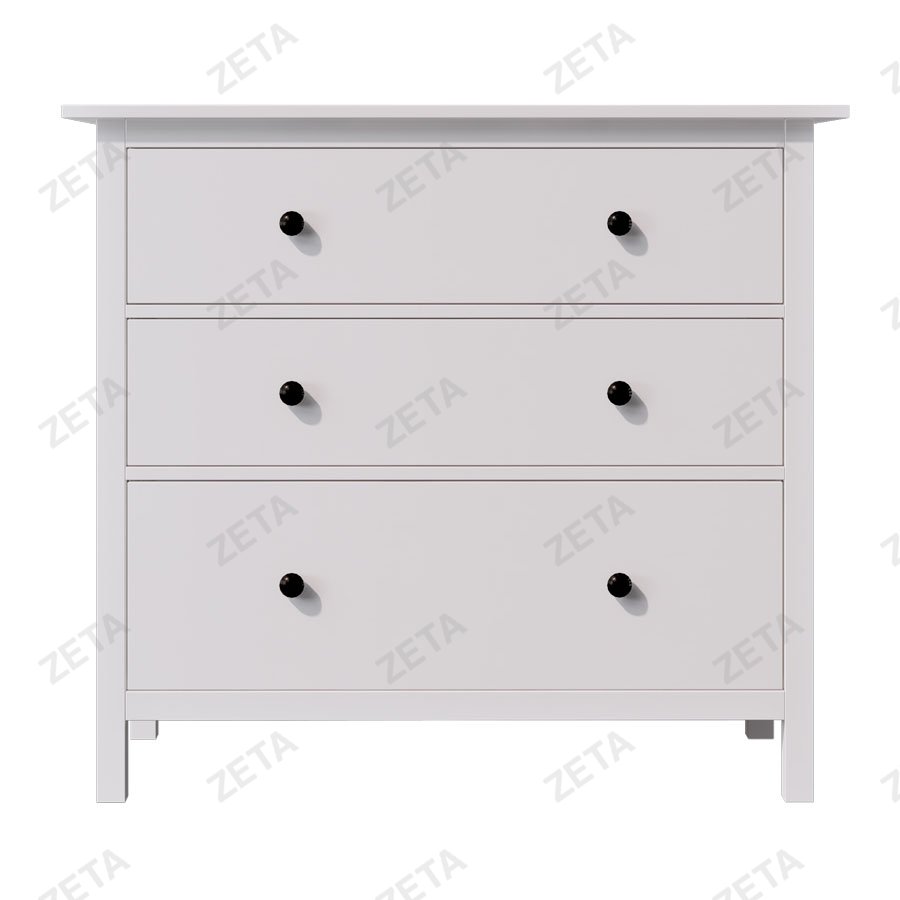 Комод "Кымор" 3 ящика (1080*960*500 мм.) №5031020203 (белый) (Лузалес-РФ)