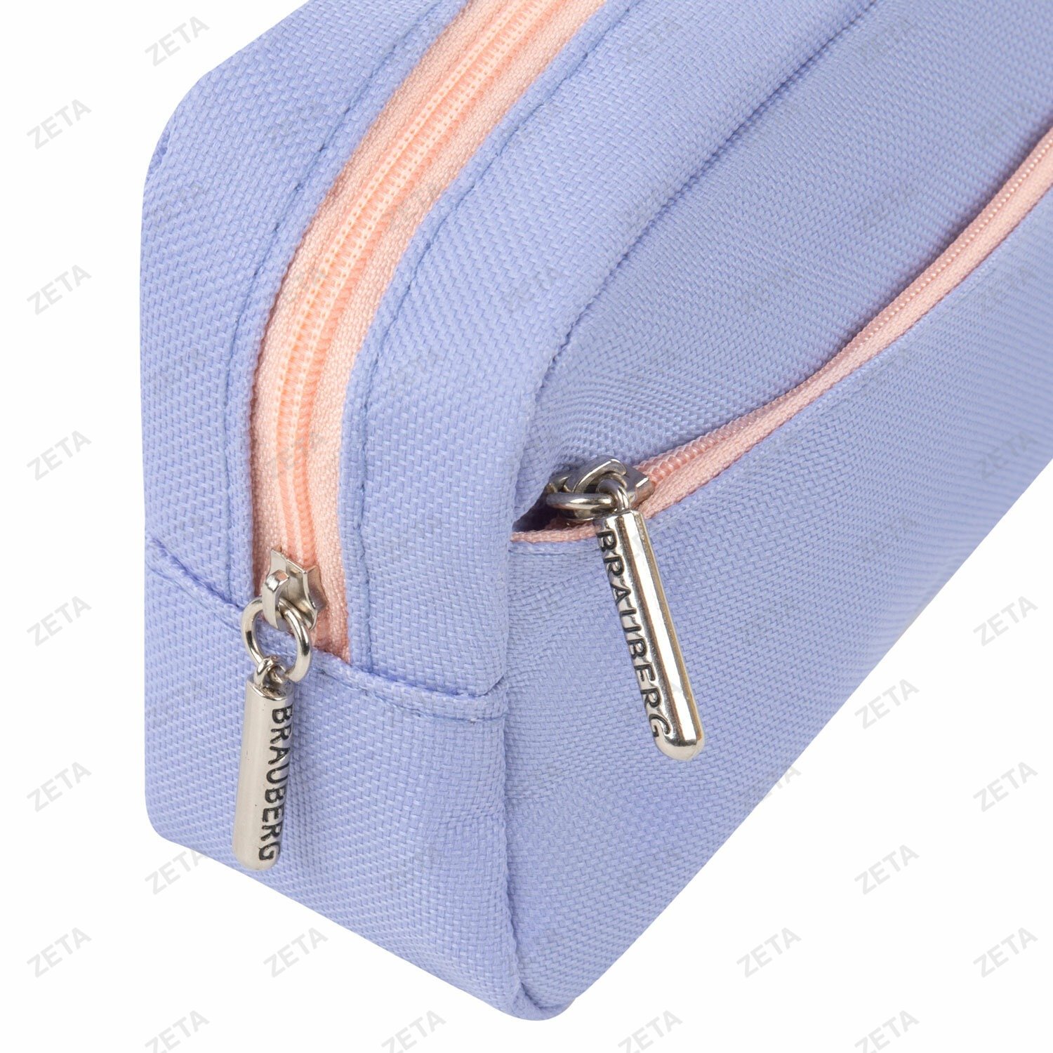 Пенал мягкий BRAUBERG PASTEL, 2 отделения, голубой, 21х9,5х5 см, 272277 - изображение 2