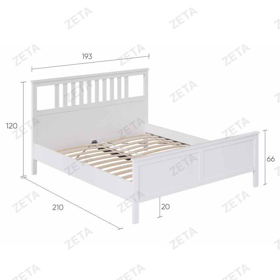 Кровать "Кымор" (1800*2000 мм. ) №5031320203 (белый) (Лузалес-РФ) - изображение 4