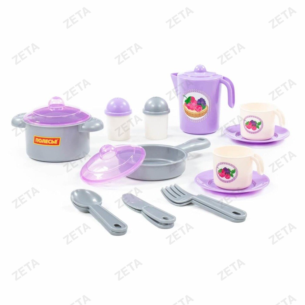 Набор детской посуды "Настенька" на 2 персоны V2 18 элементов в сетке № 79916 - изображение 1