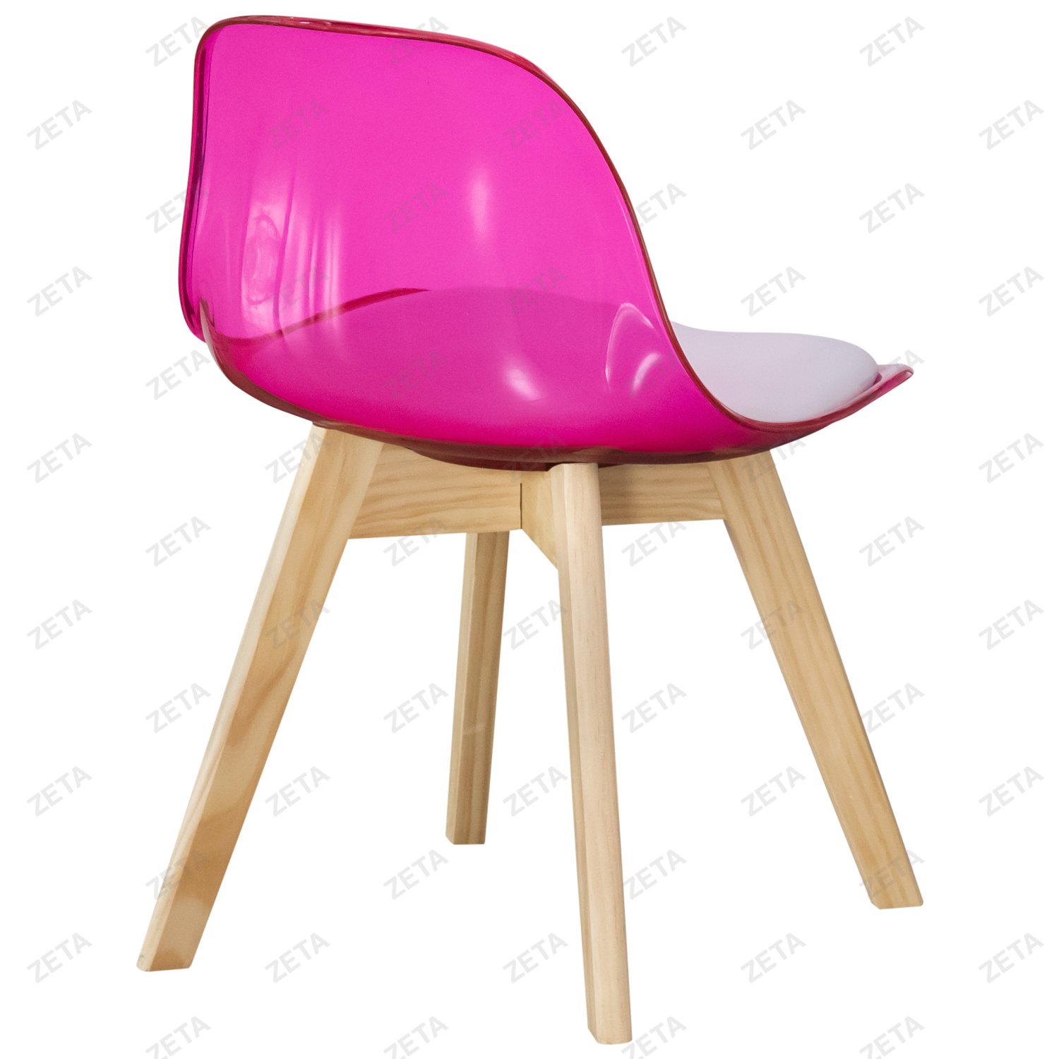 Стул пластиковый детский "S-0253CK" (красный прозрачный) (ВИ)