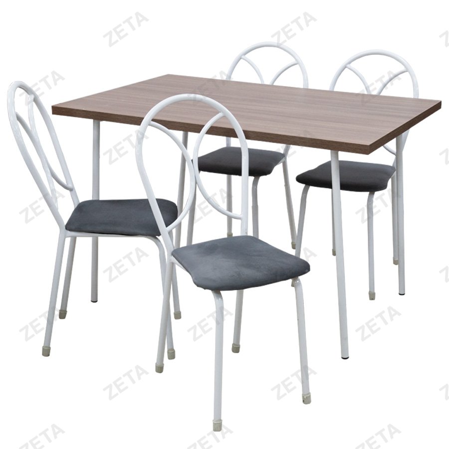 Комплект мебели стол "Тюльпан" 1200*800 F (люкс) + 4 стула "Надияр"