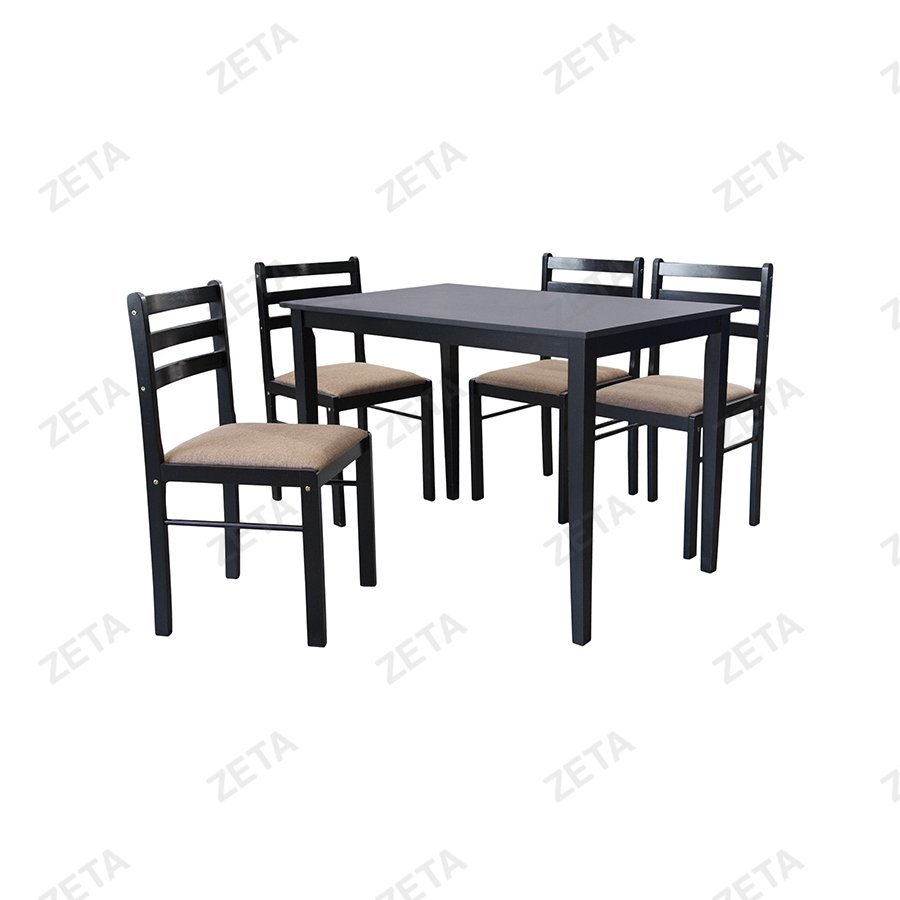 Комплект мебели: стол №RH7206T + 4 стула №RH1013 с мягким элементом (орех)
