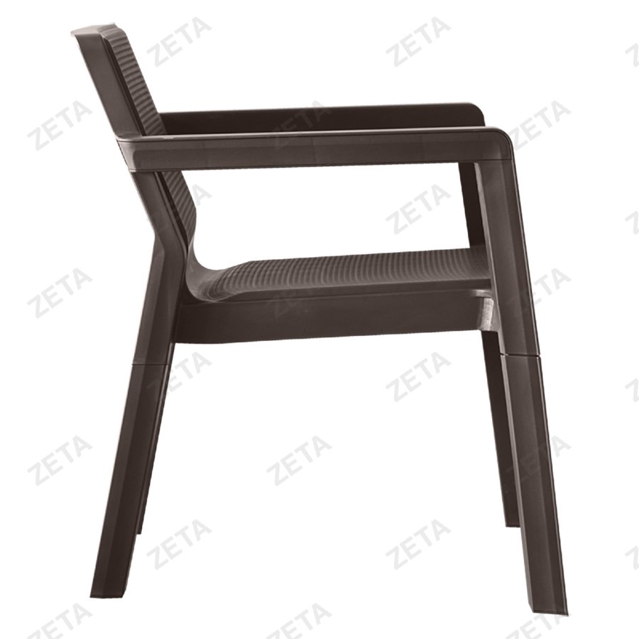 Кресло пластиковое "Palma" №571 (коричневый) (И-HB)