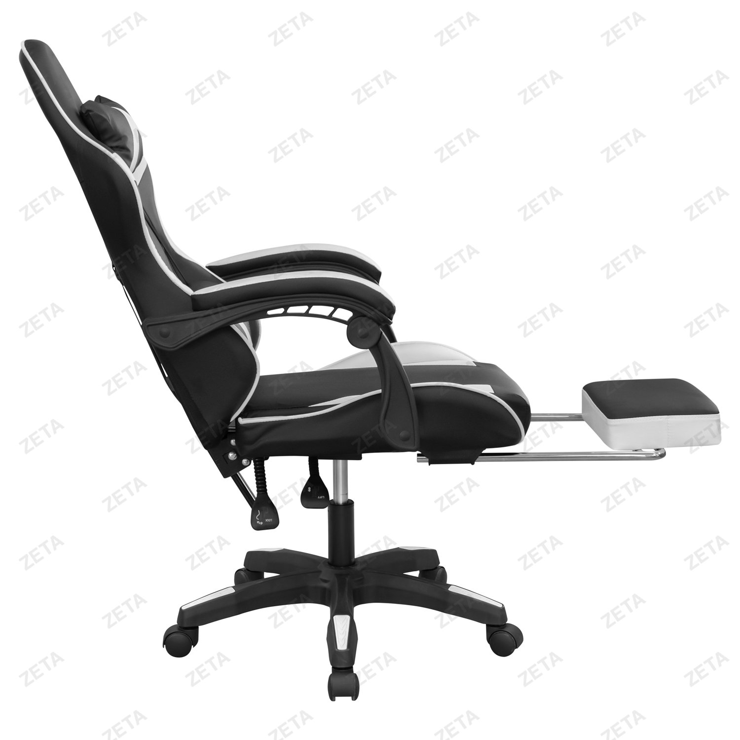 Кресло GM-202F (черный / белый) (ВИ)