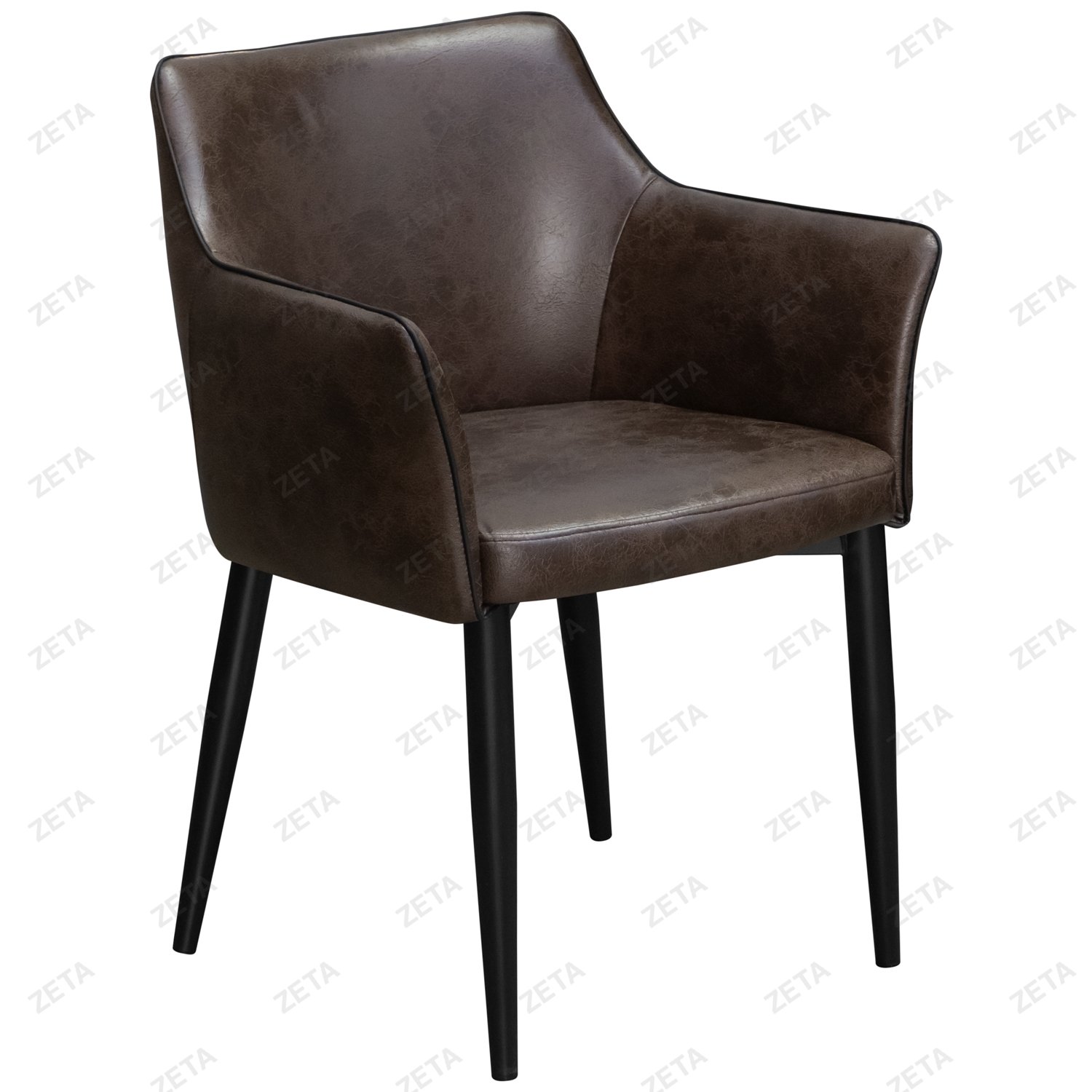 Стул DC-550 "Techno Fabric M69-1408" с черным кантом (темно-коричневый) (ВИ)