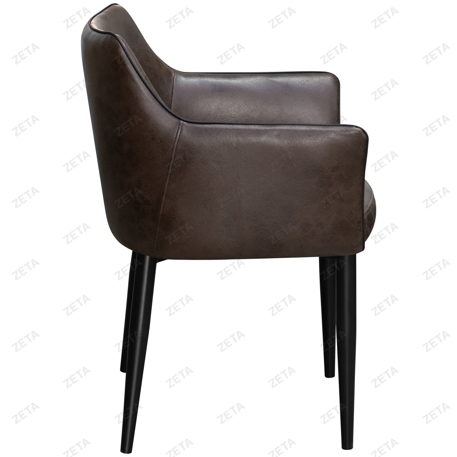 Стул DC-550 "Techno Fabric M69-1408" с черным кантом (темно-коричневый) (ВИ)