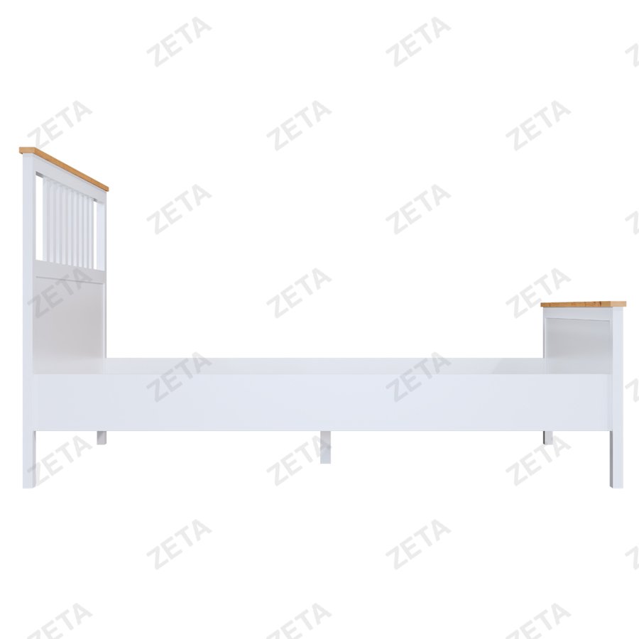 Кровать двойная "Кымор" (1600*2000 мм.) №5031320111 (белый/светло-коричневый) (Лузалес-РФ) - изображение 2