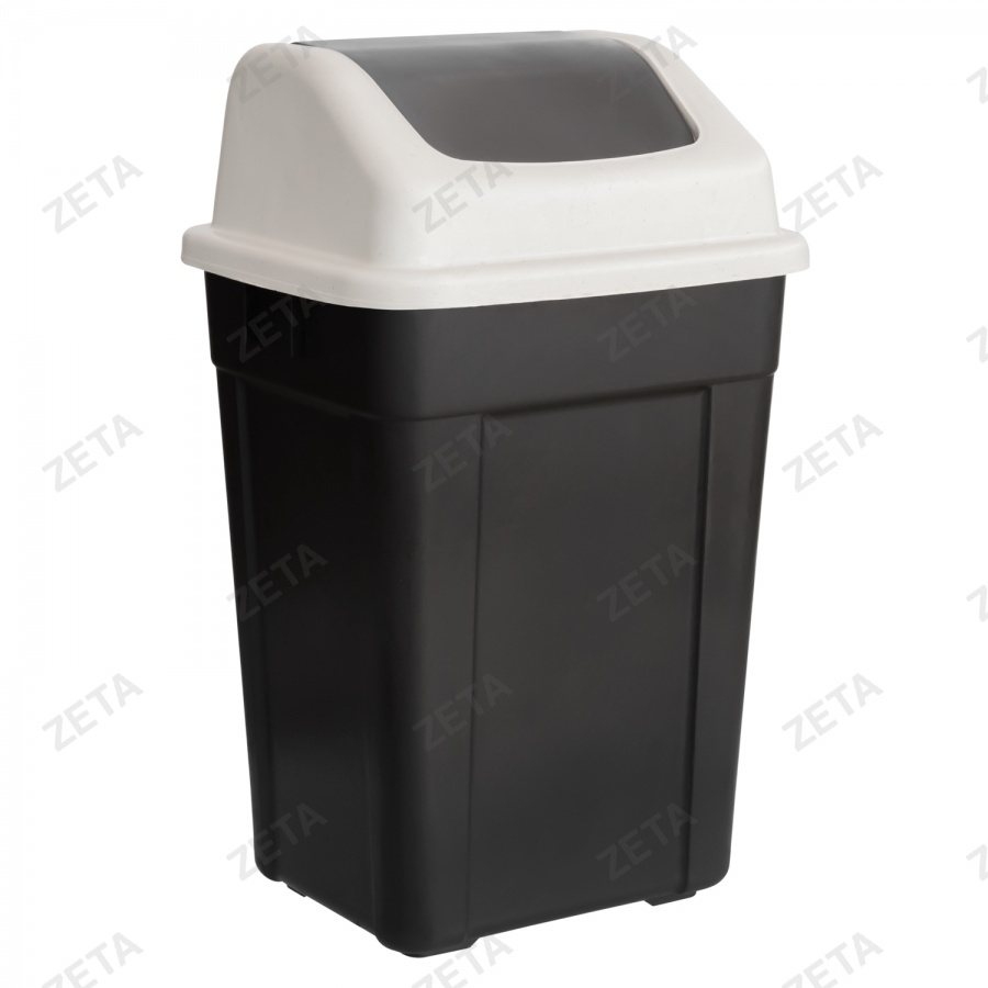 Ведро для мусора с клапаном, чёрное (32 л.) - изображение 3