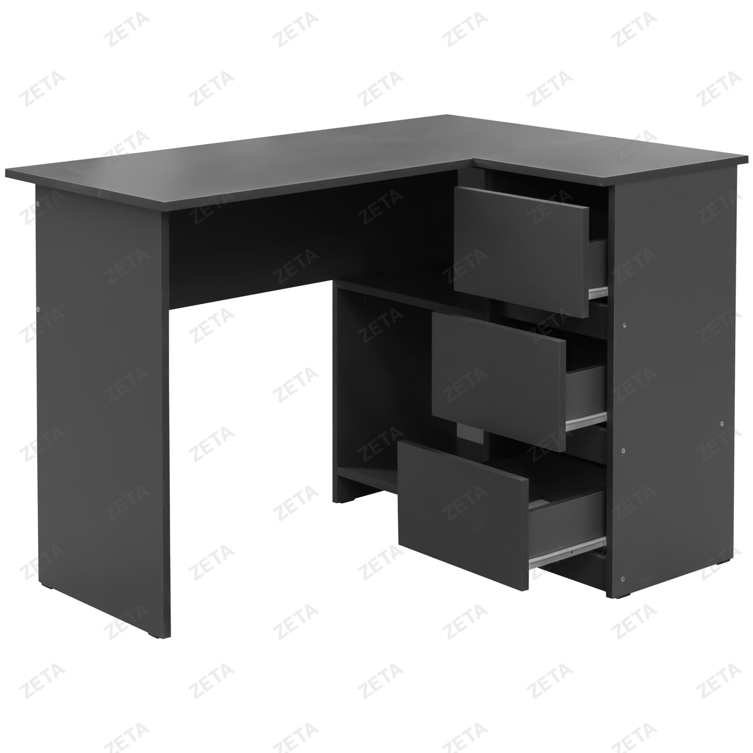 Стол угловой МС "Денвер" №00-00111523 (графит серый) (РФ)