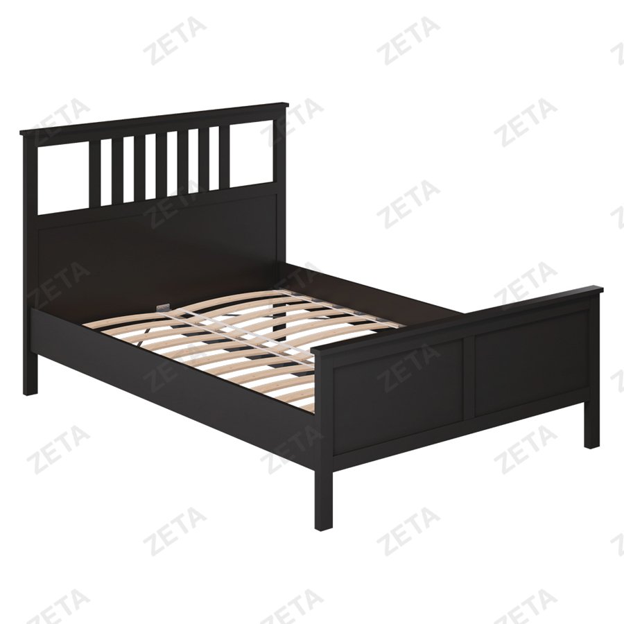 Кровать двойная "Кымор" (1400*2000 мм.) №5031320305 (чёрный) (Лузалес-РФ)
