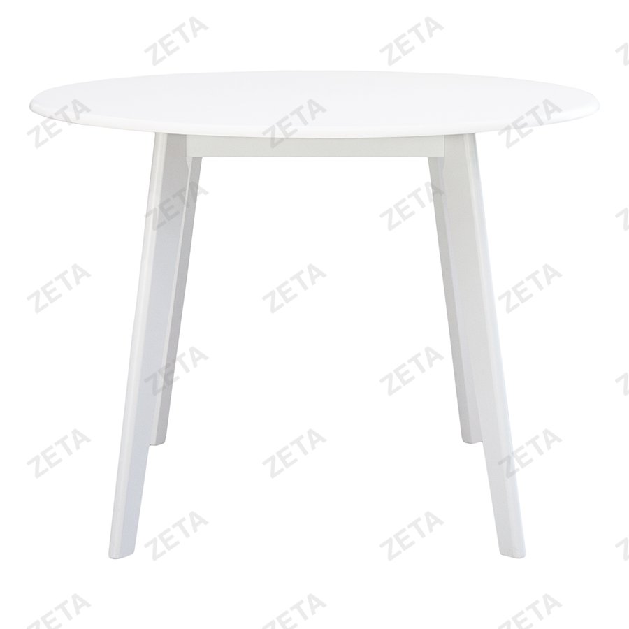 Комплект мебели: стол + 4 стула №RH7226T + №RH371C (белый / серебристый) (Малайзия) - изображение 3