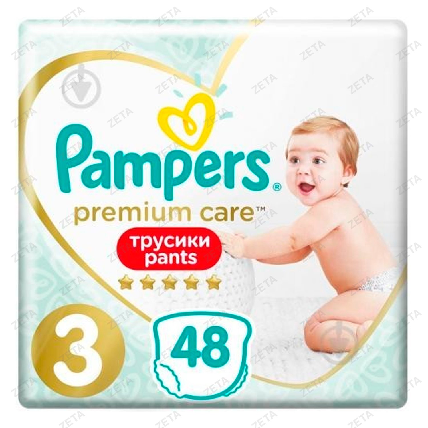 Подгузники-трусики Pampers Premium Care Pants Midi 48 шт. - изображение 1