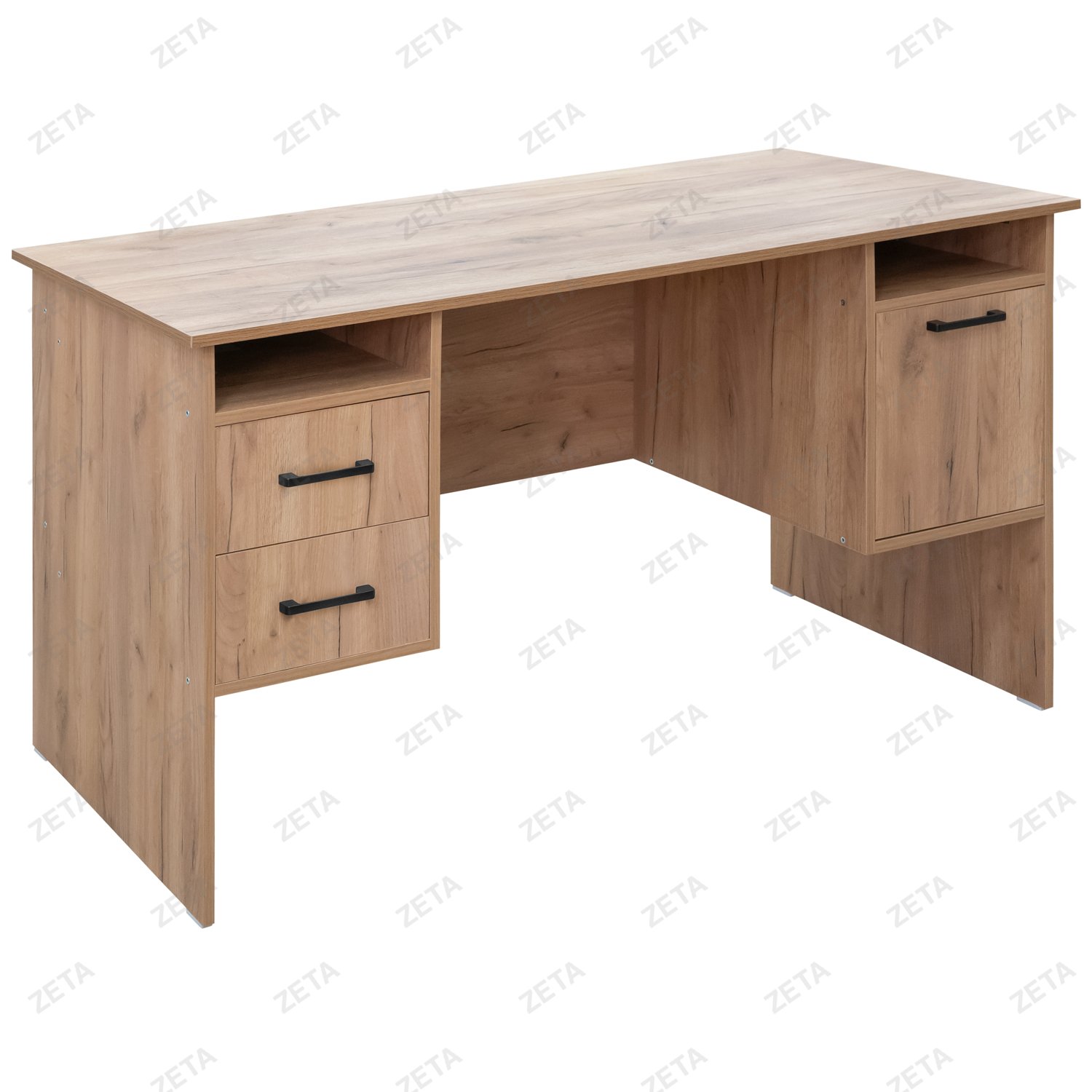 Стол двухтумбовый "КУЛ-109" (дуб крафт золотой) (М-Узб)