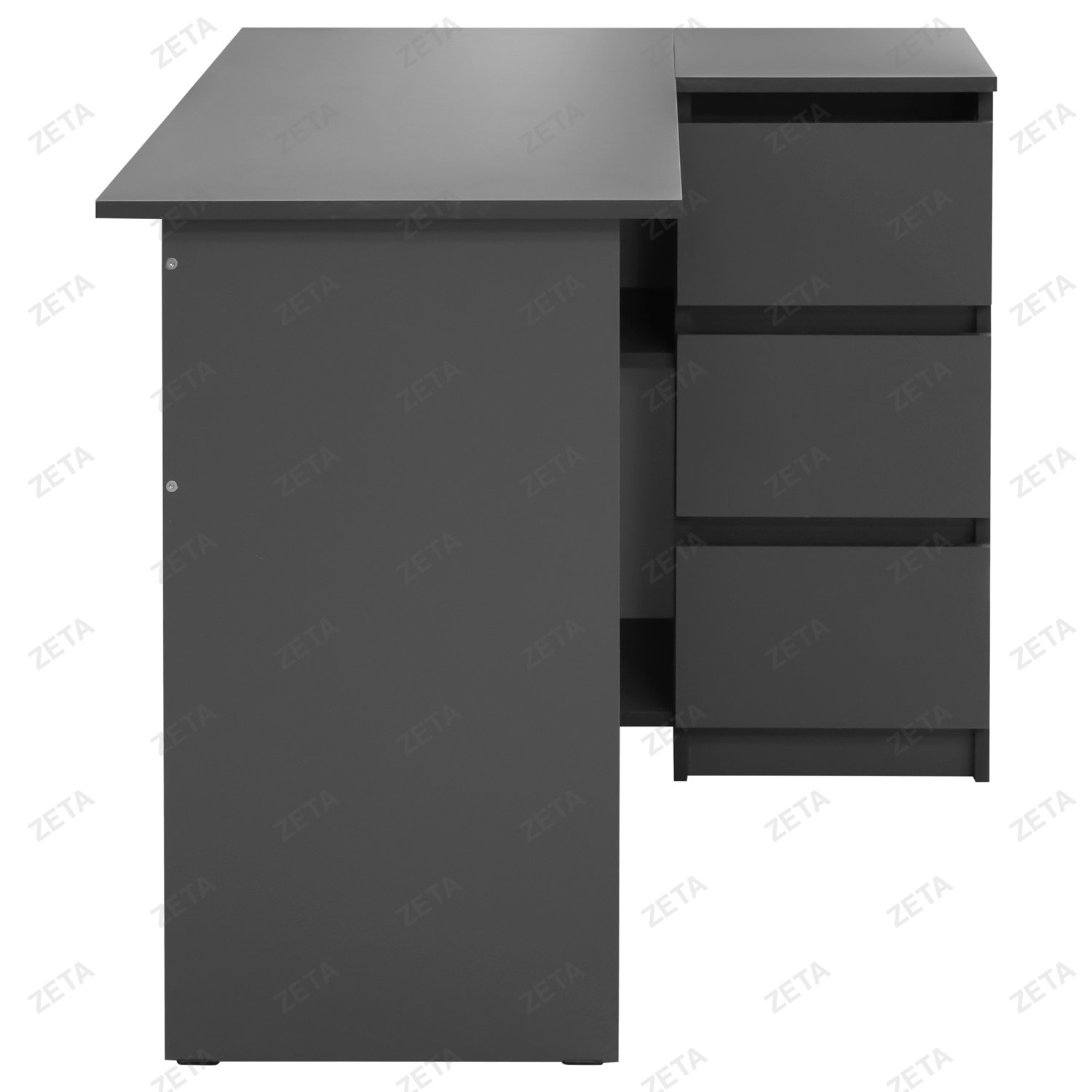 Стол угловой МС "Денвер" №00-00111523 (графит серый) (РФ)