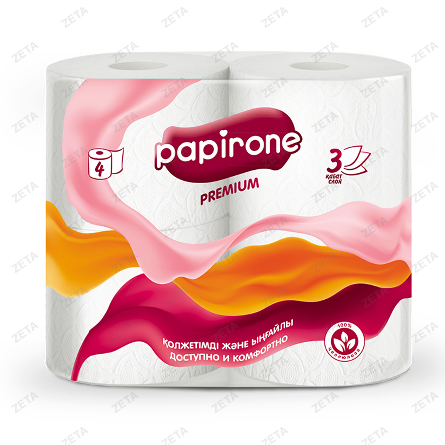 Туалетная бумага "Papirone Premium" (4 рулона)