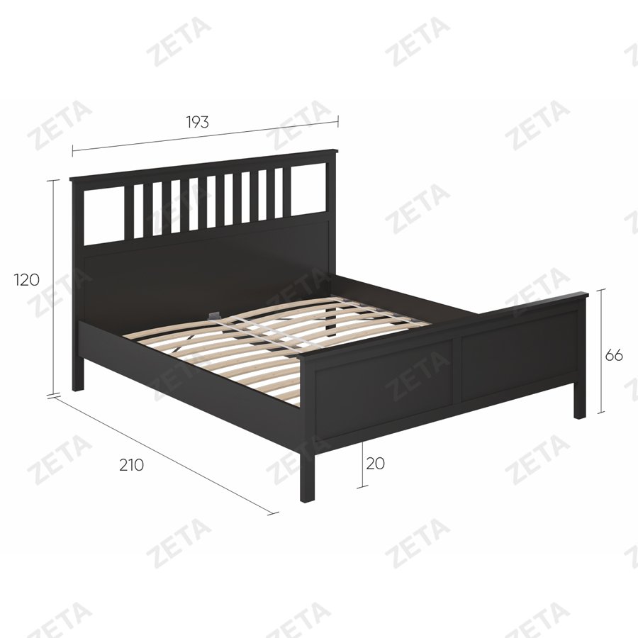 Кровать "Кымор" (1800*2000 мм.) №5031320205 (чёрный) (Лузалес-РФ) - изображение 4